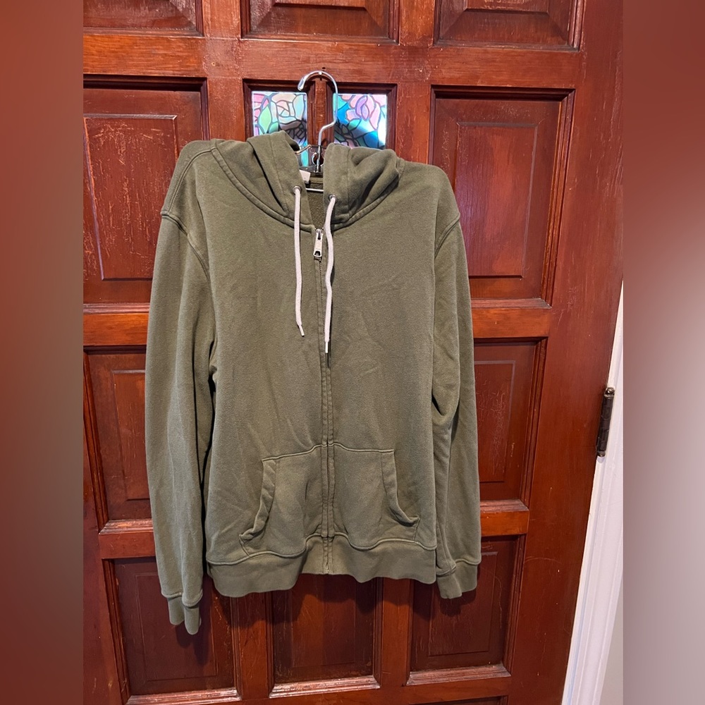 Army Green Women’s Old Navy zip front hoodie